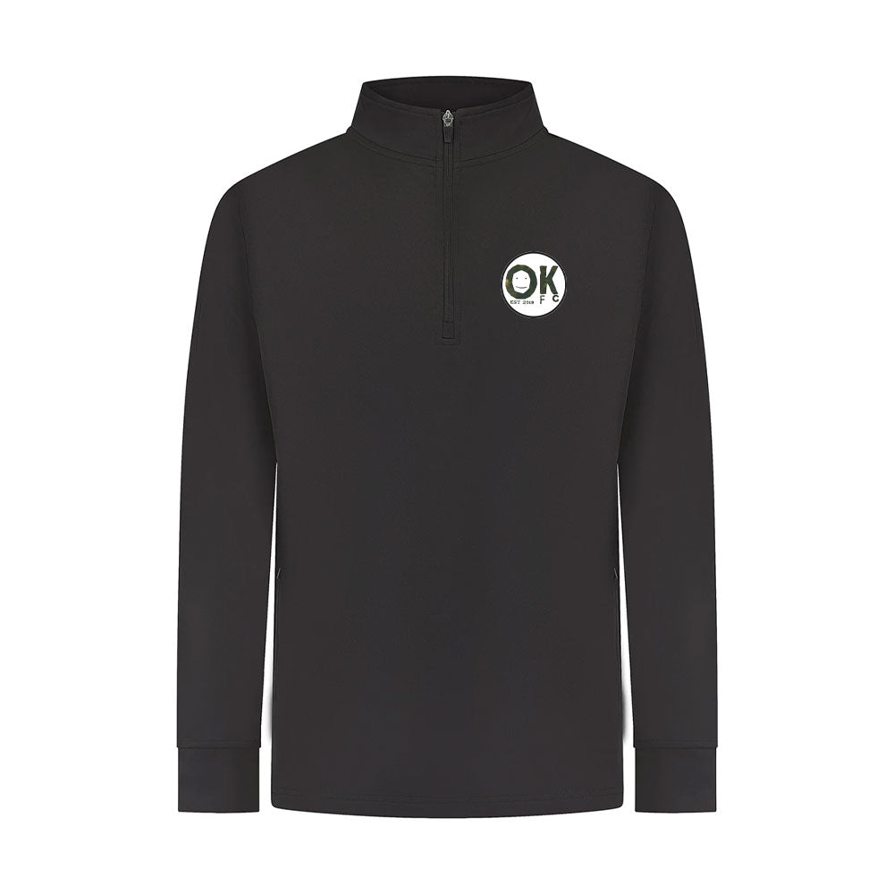 OKFC Quarter Zip Training Top Black