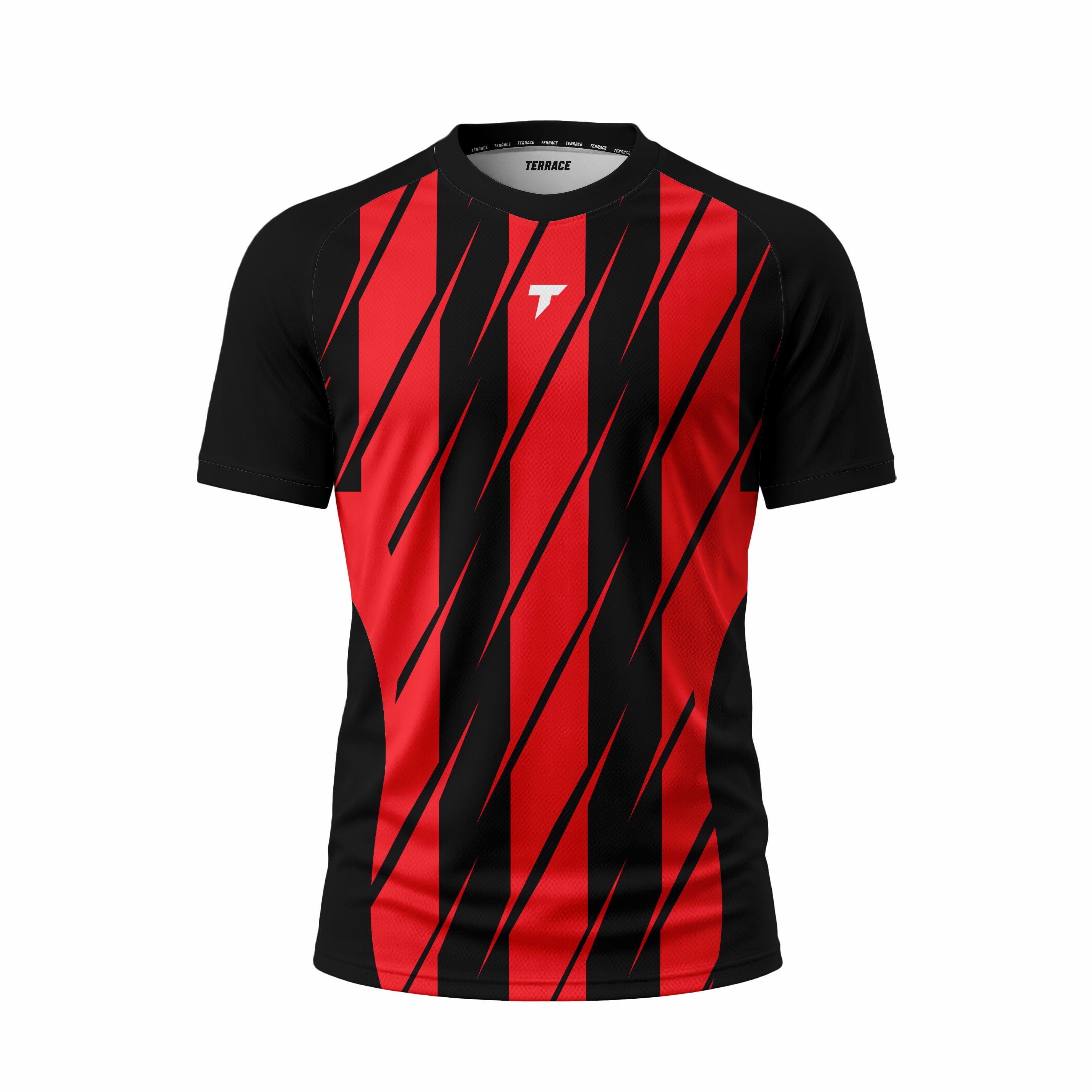 Slash Match Shirt - Red & Black
