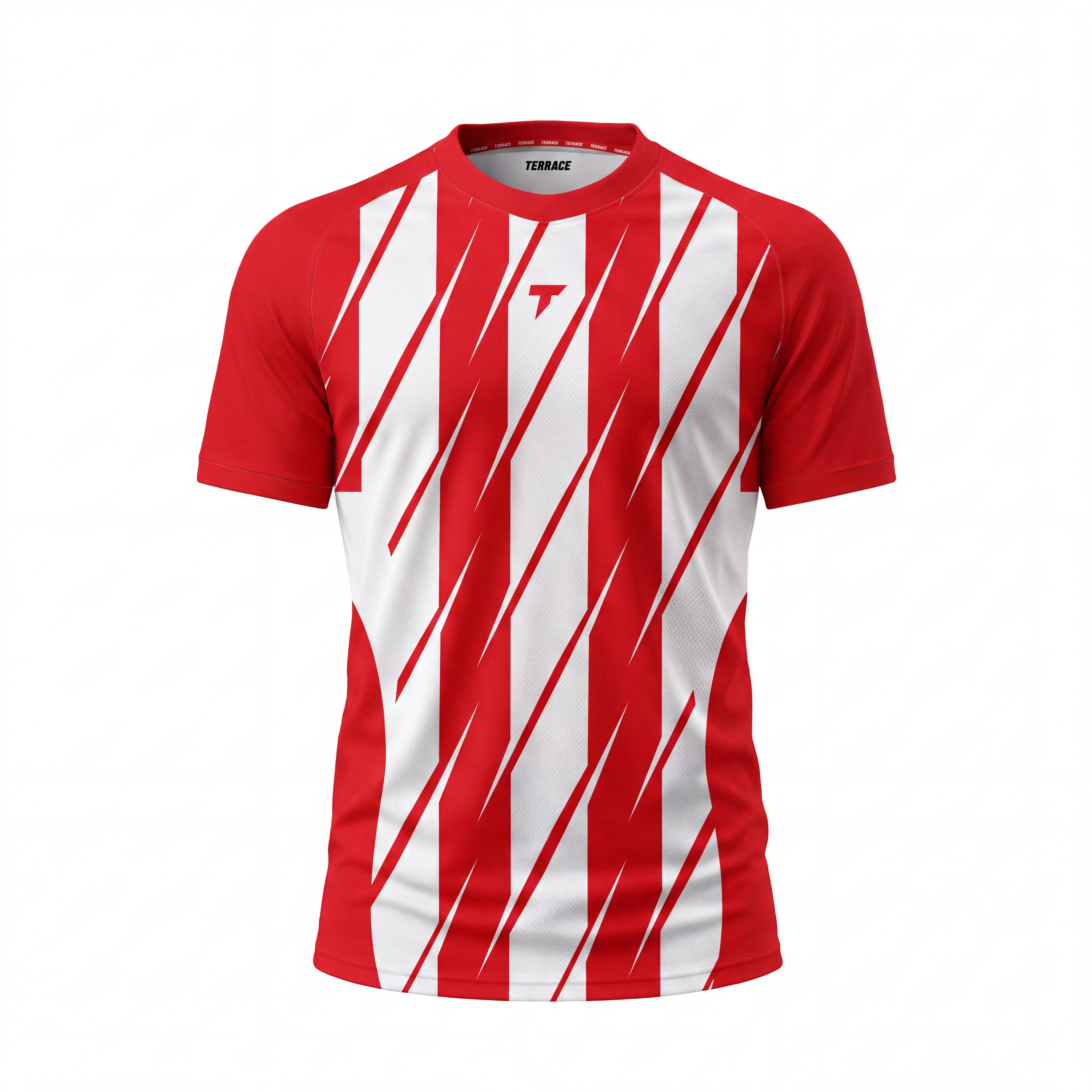 Slash Match Shirt - Red & White