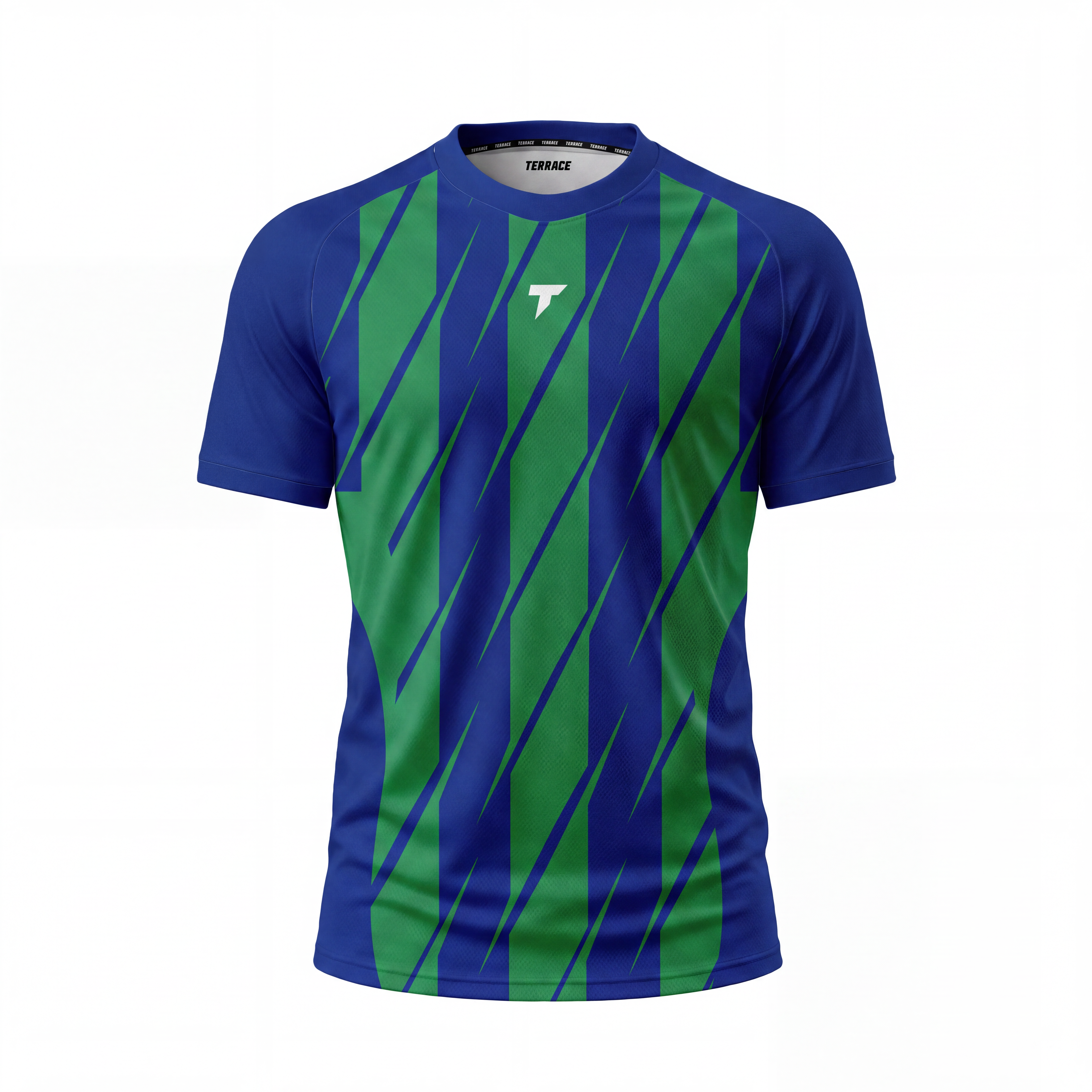 Slash Match Shirt - Green & Blue