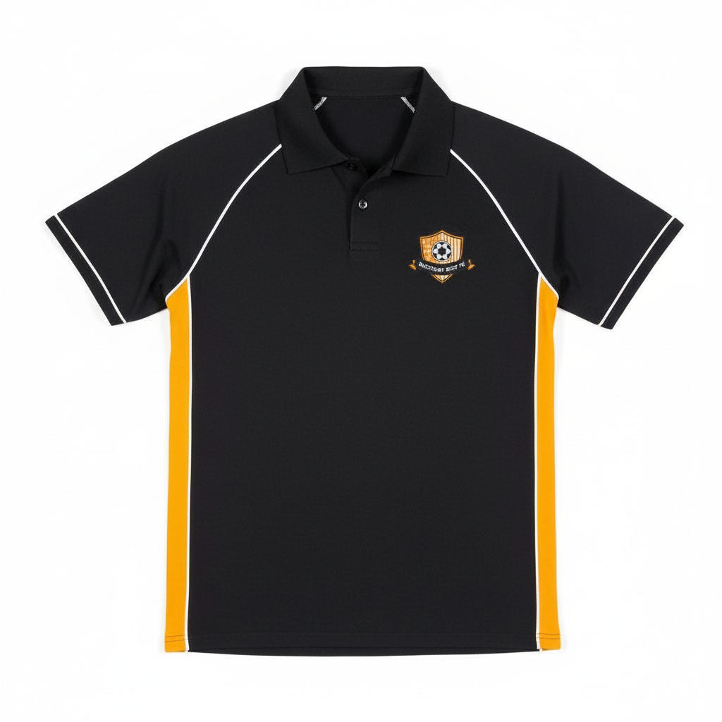 Bletchley Scot FC Coach Polo Black/Amber