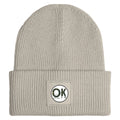 OKFC Square Patch Beanie Stone