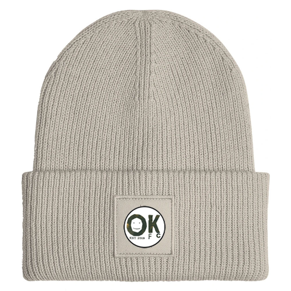 OKFC Square Patch Beanie Stone
